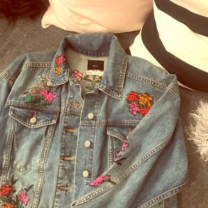 Embroidered jean jacket